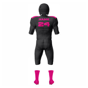 Uniforme de football américain 100% polyester, manches courtes, anti-transpiration, impression par sublimation, multisports (basketball/football) - Product Image 2