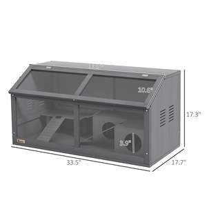 Cage de rat de cabane supérieure ouvrable Hamster Playhouse avec échelles de pont suspendu Cage pour petits animaux pour gerbilles - Product Image 3