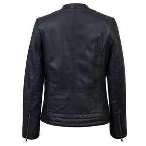 Chaqueta Bomber Personalizada, Chaqueta de Cuero para Hombre, Chaqueta de Cuero al por Mayor, Chaqueta Racer para Mujer - Product Image 2
