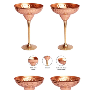 Copper <b>glasses</b> premium handcrafted finish metal tumblers for <b>water</b> juice cocktail use durable reusable kitchen drinkware - Product Image 1