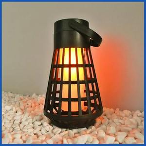 Lanterne de jardin extérieure en métal rustique et verre avec lumières LED féériques, lanterne de table décorative pour patio, balcon, cour, jardin - Product Image 2