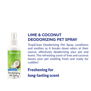 Spray Desodorante para Mascotas TropiClean de Lima y Coco 8 - Product Image 1