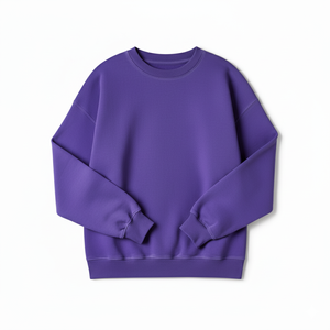 Sweat-shirt à capuche violet grande taille, coupe classique, couleur unie, manches longues, tricoté, décontracté, pour l'hiver, pour adultes - Product Image 1
