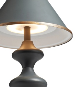 Sculpted Wave Metal Table Lamp with Premium Fabric Shade Elegant <b>Bedside</b> <b>Lighting</b> Durable Iron Construction Home Decor - Product Image 4