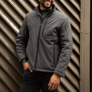 Custom Men's Softshell Jacket Stand Collar Waterproof Windbreaker Fleece <b>Lined</b> Workwear <b>Coat</b> Outdoor Sports Tactical Casual - Product Image 3