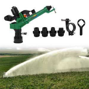 Pistolet d'arrosage oscillant réglable de 1,5 pouce à longue portée avec entraînement par engrenages à 360° pour l'irrigation des fermes, l'agriculture et les pelouses - Product Image 6