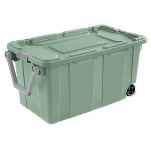 Contenitore di Stoccaggio in Plastica Extra Large da 40 Galloni con Ruote e Maniglia, Verde, Confezione da 2 - Product Image 2