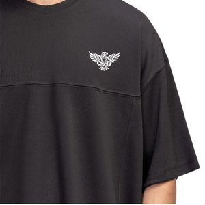 Camiseta de Algodón Negra para Hombre, Corte Regular, Estampado Serigrafiado, Estilo Casual, Transpirable, para Uso Diario, Moda Veraniega - Product Image 6