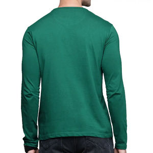 Camiseta de manga larga para hombre, estilo urbano, corte regular, 100% algodón, diseño de color personalizado, alta calidad, talla personalizable, nuevo estilo. - Product Image 3