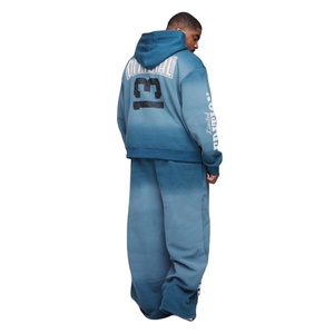 Ensemble jogging pour homme à capuche, personnalisé, brodé et imprimé, avec cordon de serrage, de haute qualité, léger, 100% coton, coupe classique, pantalon de survêtement d'hiver - Product Image 6