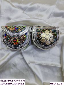 Sacs de soirée élégants en métal mosaïque pour femmes, conçus par des artisans, pochette élégante pour occasions spéciales - Product Image 3