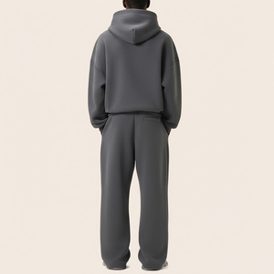 Conjunto de Sudadera con Capucha Oversize y Pantalones de Chándal para Hombre con Logo Personalizado, de Algodón de Color Liso, Tejido French Terry, Estilo Casual, para Otoño, ¡Oferta! - Product Image 2