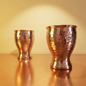 Vasos de agua de cobre, exportador al por mayor, fabricante, logotipo personalizado, exportación de artículos para beber, reutilizables, duraderos - Product Image 6