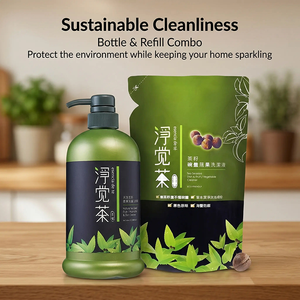 Detergente Líquido para Platos Teapower - Agente de Limpieza a Base de Plantas de Origen Natural, Aroma Natural, Eliminación Efectiva de Grasa para la Cocina - Product Image 3