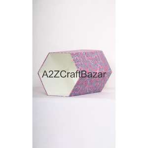 Poubelle extérieure pliable hexagonale à ouverture supérieure en carton de coton, design élégant, durable, pour usage domestique et professionnel - Product Image 4