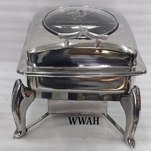 Nuevo Juego de Recipientes para Calentar Comida Tipo Buffet de Acero Inoxidable de Lujo, con Tapa Colgante, para Uso en Hoteles - Product Image 1