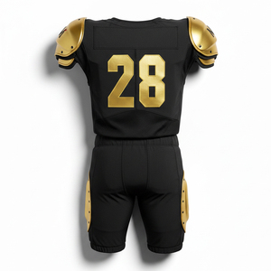 Uniforme de football américain professionnel, maillot personnalisé sublimé, équipement de football durable à double col pour équipe de lycée - Product Image 4