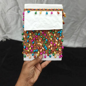 Accesorios de Novia con Bordado Floral Colorido, Material JARI Ecológico, Encaje de Miel con Detalles Intrincados y Patrón 3D - Product Image 1