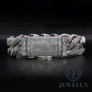 High Demand Premium Moissanite Diamond Bracelet Iced Out Hip Hop Jewelry for <b>Men</b> Women From Indian Supplier - Product Image 3