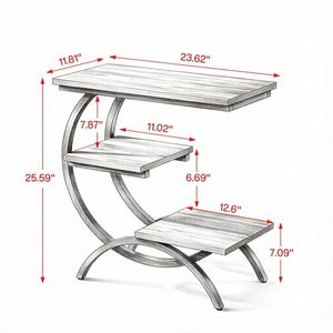 Tavolino Rustico da Salotto con Piedini Regolabili per Comfort ed Eleganza - Product Image 3