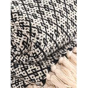 ผ้าห่มทอแบบเฮอร์ริงโบนผ้าฝ้ายแท้ 100% สำหรับโซฟาและเตียง ผ้าห่มทอแบบเฮอร์ริงโบนผ้าฝ้ายขายส่งพร้อมตกแต่งด้วยพู่ - Product Image 5