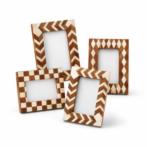 Black <b>White</b> Resin Photo <b>Frame</b> Bone Inlay Rectangle Picture <b>Frame</b> Handmade Decorative Desktop Wall Display Customized Photo <b>Frame</b> - Product Image 3