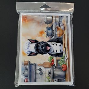 Scottish Terrier the Chef Whimsical A7 Juego de tarjetas de felicitación Paquete de 8 tarjetas de notas en blanco con sobres Tamaño 5x7 - Product Image 3
