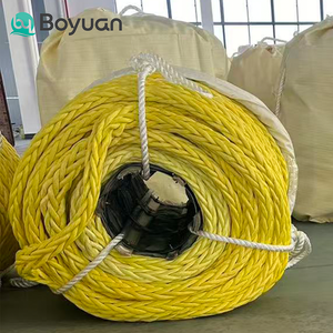 Corda per ormeggio marino intrecciata in UHMWPE sintetico all'ingrosso, 100% UHMWPE, 30mm 34mm 42mm, 12 capi, la corda per barche vintage HMPE più resistente - Product Image 5