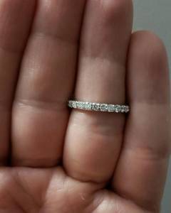 18KT Gold 0.75 CT Lab Grown Diamond Band <b>Ring</b> Women | IGI Certified Elegant Wedding Party Anniversary <b>Ring</b> | Stackable Bridal - Product Image 2
