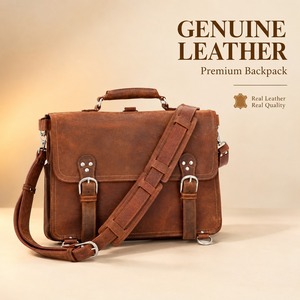 Sac messager de luxe en cuir véritable fait main, sac bandoulière, sacoche pour ordinateur portable, idéal pour le bureau, les voyages, unisexe, pour le travail, cadeaux d'affaires haut de gamme - Product Image 1