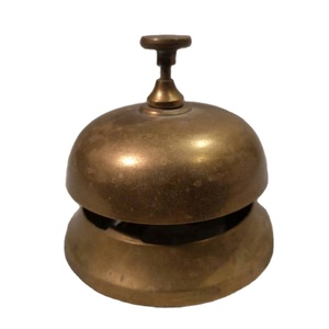 Cloche indienne fabriquée à la main de qualité supérieure, dessus de table fantaisie, sonnerie, produit de bureau intelligent, métal à la mode en laiton - Product Image 1