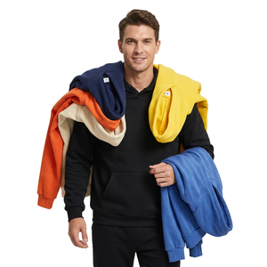 Sweat-shirt à capuche en polaire 100% polyester pour homme, coupe classique, couleur unie, pull décontracté, imprimé hiver - Product Image 2
