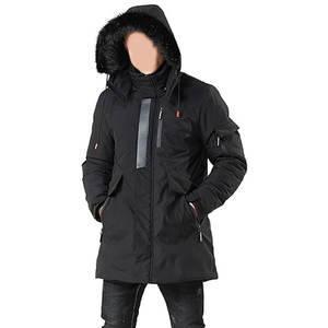 Chaqueta de Esquí Tipo Parka para Hombre, Resistente al Agua, Chaqueta Acolchada Larga para Invierno con Capucha de Piel Sintética Extraíble, Aislada para Clima Frío - Product Image 1