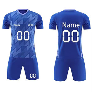 Conjunto de Camisetas de Fútbol de Poliéster Transpirable Estampadas para Hombre, Uniformes de Equipo con Logotipo Personalizado, Servicio OEM - Product Image 1