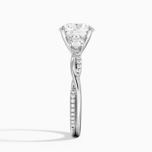 Exquisite 925 Sterling Silver Three Stone <b>Diamond</b> <b>Ring</b> Elegant Bridal Fine Jewelry Wedding Engagement Keepsake Gift - Product Image 4