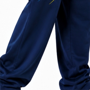 Pantalon de survêtement en toile pour homme, coupe ample et décontractée, taille élastique, en coton respirant, avec logo imprimé sur la jambe gauche - Product Image 6