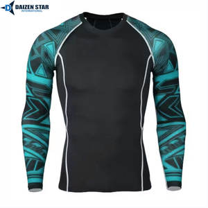 <b>Men</b> Full Sleeve Rash Guard Compression Shirt UPF 50+ UV Protection Quick Dry Breathable Eco-Friendly <b>Swim</b> Surf <b>Top</b> - Product Image 2