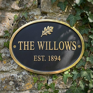 Personalized Brass <b>Plaque</b> Custom Metal House Sign Heritage Property Entrance Nameplate Bespoke Address Marker <b>Engraved</b> Door Sign - Product Image 1
