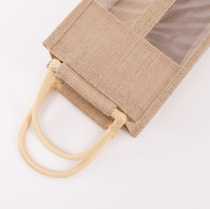 Bolsa Ecológica para Botellas de Agua de Yute Natural, Porta Botellas Reutilizable para Viajes al Aire Libre, Uso Diario, Almacenamiento en el Dormitorio, Gran Capacidad - Product Image 3