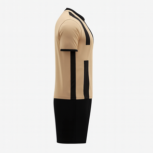 Maillot de football pour homme à col en V, color-block, manches courtes, en polyester respirant, coupe classique, toutes saisons - Product Image 5