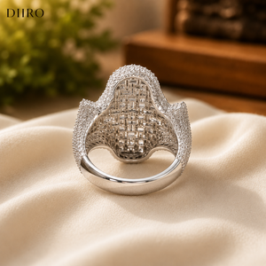 Hip Hop Iced Out <b>Cross</b> 925 Sterling <b>Silver</b> Channel Set VVS1 Moissanite Baguette Cut Diamond Men's <b>Ring</b> - Product Image 5