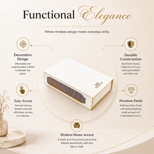 Porta-Quemadores de Metal de Lujo con Superficie para Encender, Estuche Recargable para Cerillas, Decoración de Mesa, Almacenamiento de Cerillas, Accesorio Decorativo para el Hogar - Product Image 5