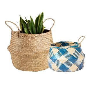 Decorative Handmade PHU HAO Brand Natural STRAW <b>BASKETS</b> Handwoven Storage Organizer Ho Chi Minh City PH1030001 for Home Retail - Product Image 1