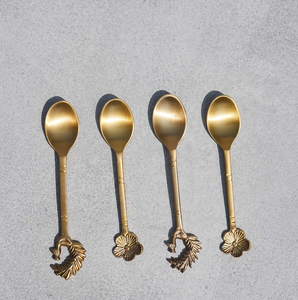 Cucharas de Latón con Acabado Espejo, Regalos Promocionales, Juego de 6 Cucharas para Postre Pulidas a Mano, Precio Económico - Product Image 6