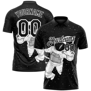Sublimation 3D sur mesure pour polos, jersey 100% coton, motif uni imprimé pour polos - Product Image 4