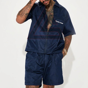 Nouvel Arrivage 2026 – Ensemble de Jogging d'Été Vintage Personnalisable pour Homme, 2 Pièces en Nylon et Polyester - Product Image 5