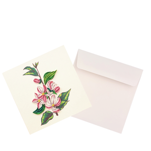 Carte de vœux artisanale en quilling, motif floral, avec enveloppe, art floral en papier, idéale pour les cadeaux - Product Image 3