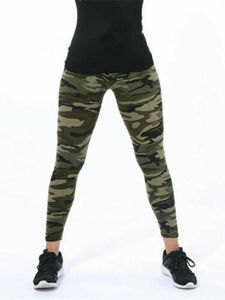 High Waist Camouflage Printed Yoga <b>Leggings</b> Full Length Elastic Waist Four-Way Stretch Women Pants - Product Image 4