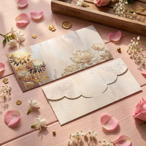 Enveloppes de luxe pour mariage, Shagun Hongbao Lai Si, pochettes cadeaux rouges pour argent, élégantes enveloppes pour cadeaux en espèces, vente en gros - Product Image 1