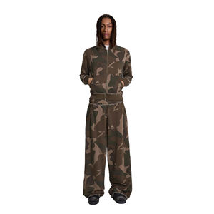 Nouvel Arrivage Survêtement Homme Imprimé Camouflage Vente en Gros Tenue Décontractée Extérieure avec Fermeture Éclair 100% Coton Polaire de Qualité - Product Image 1